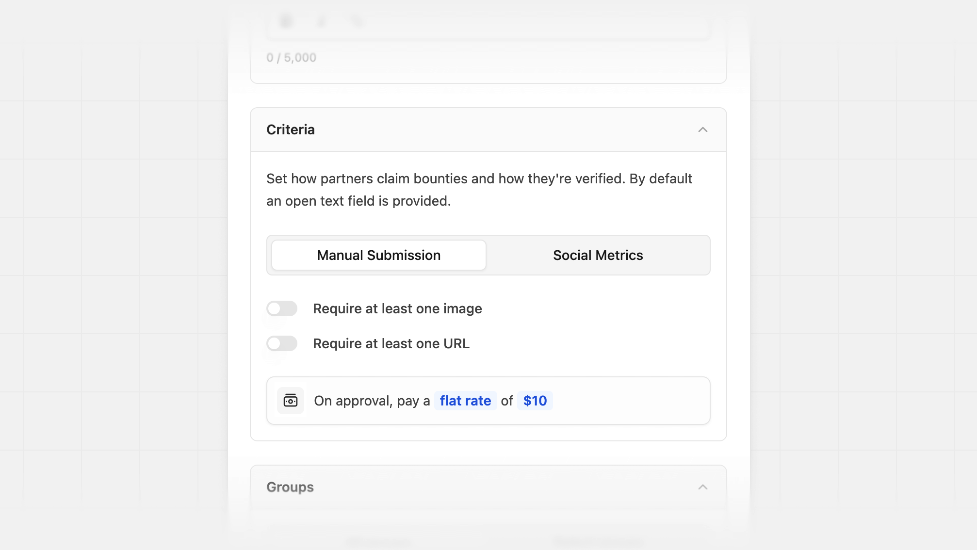 Submission requirements