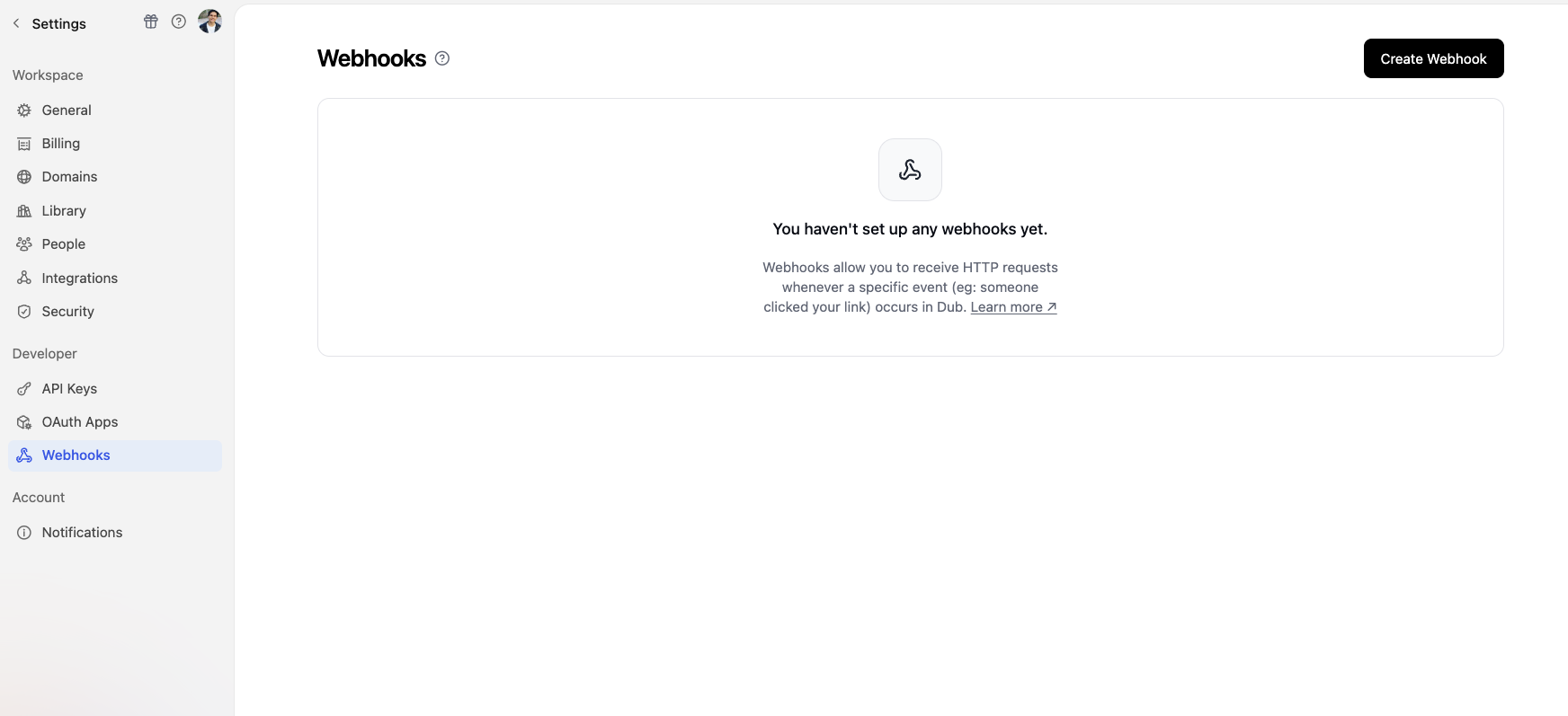 Create Webhook
