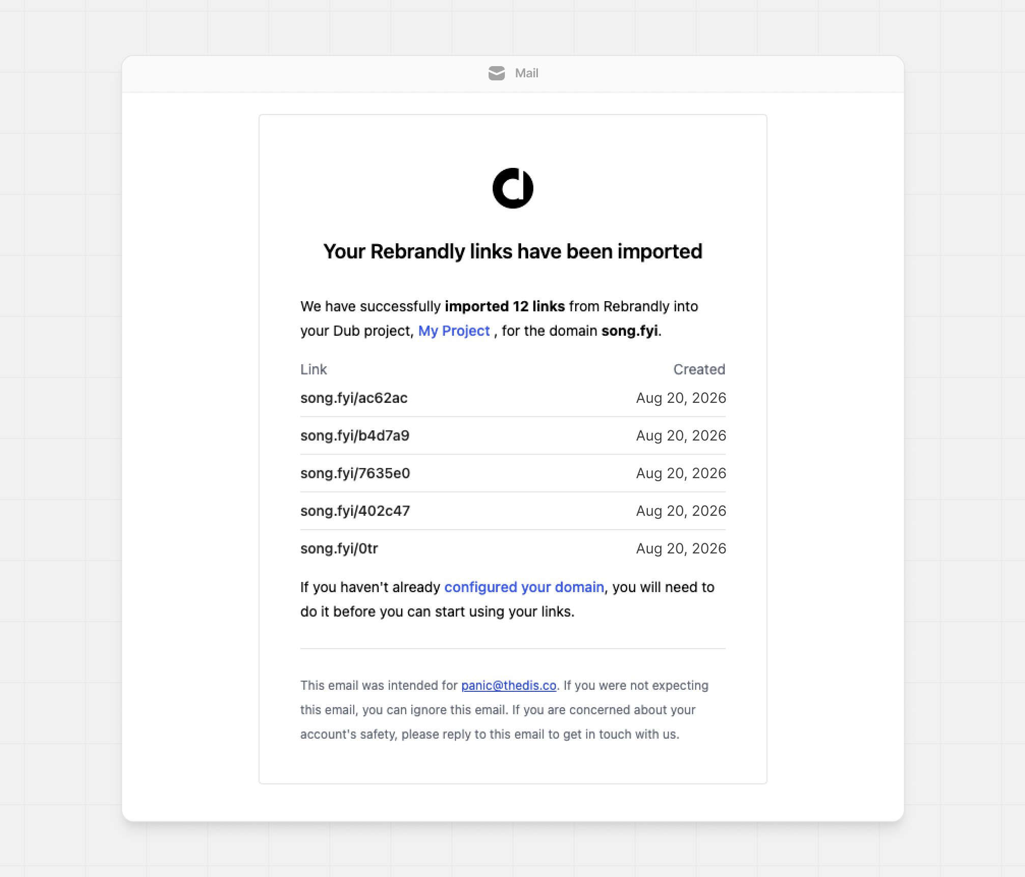 Links imported from Rebrandly