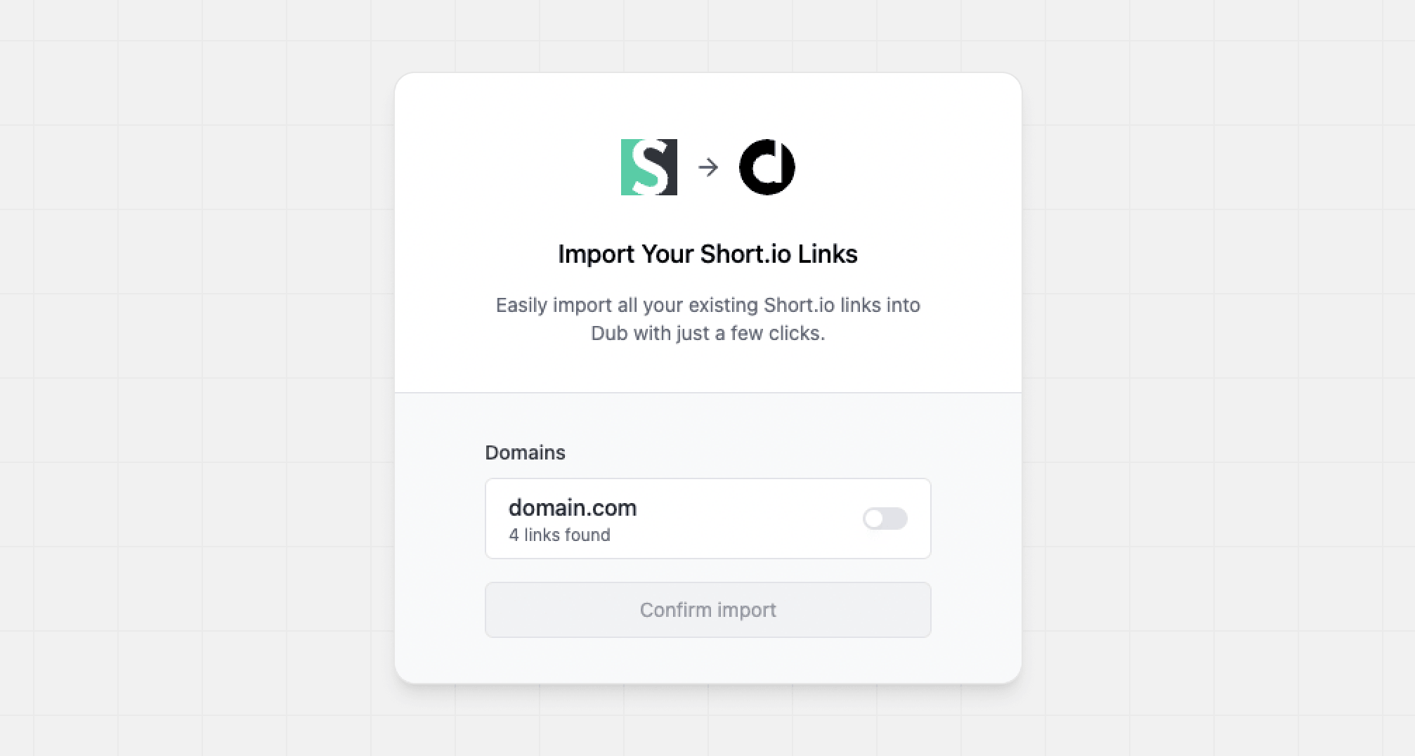Domains found in Short.io and their respective number of links