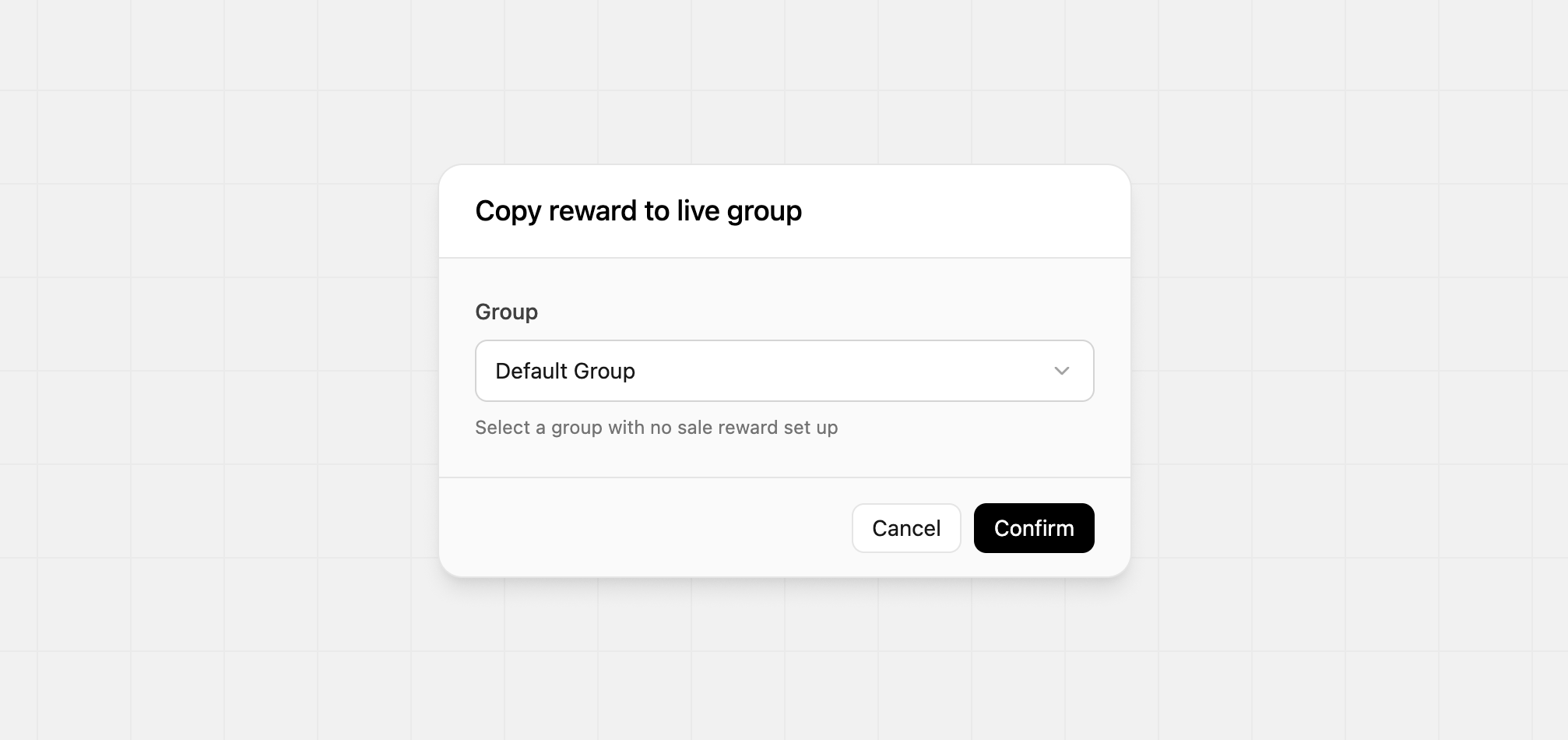 Copy to live button in a staging partner group