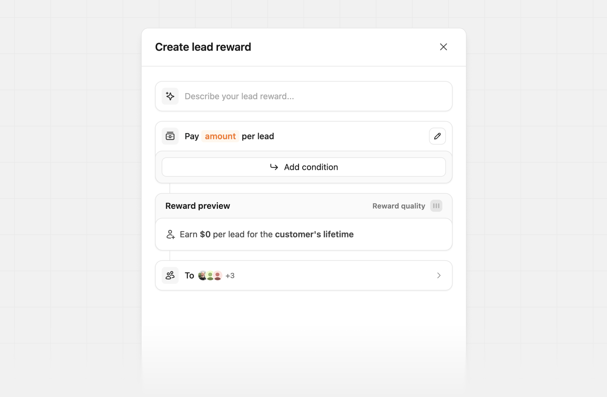 Lead rewards