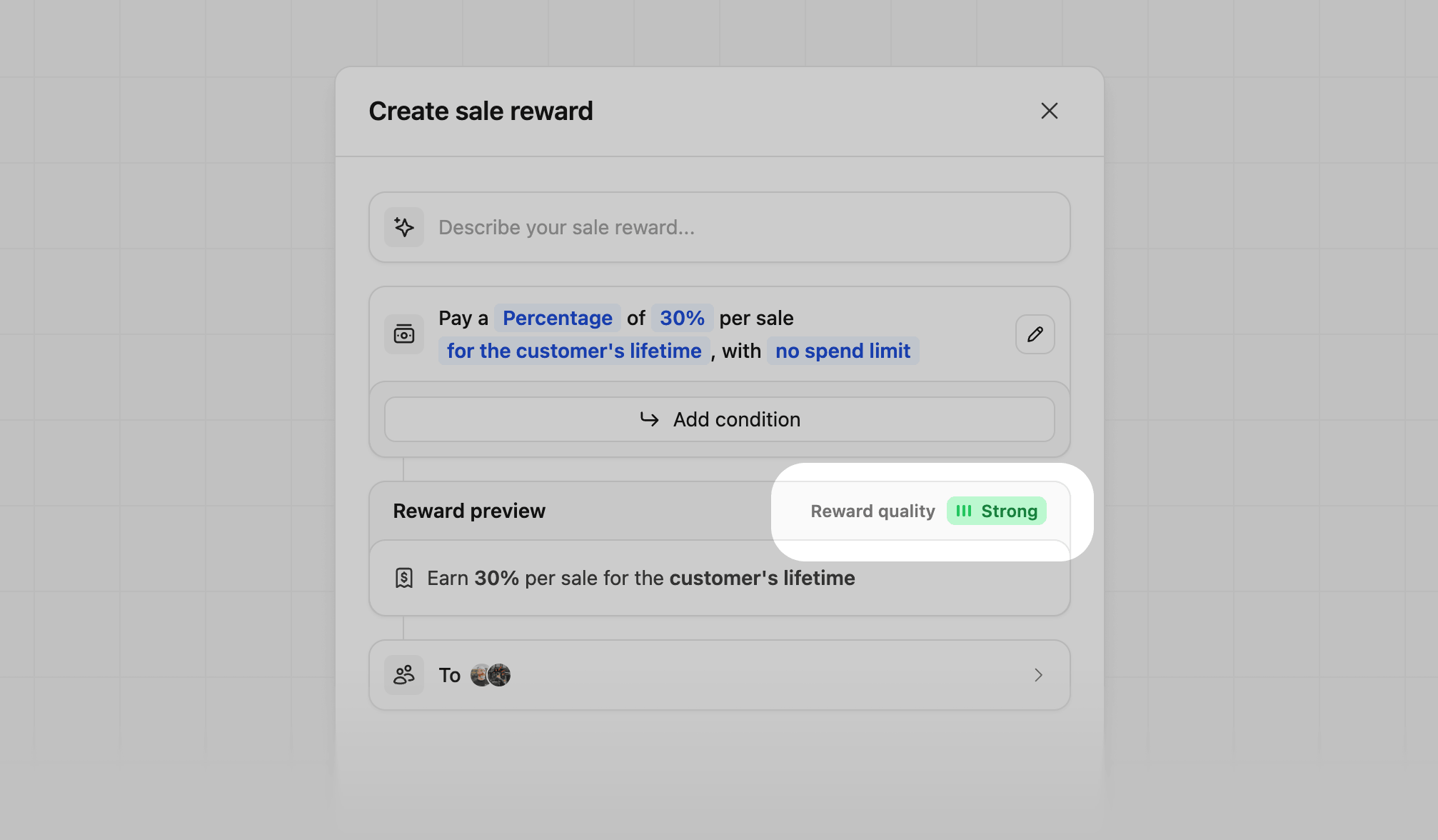 Reward quality score