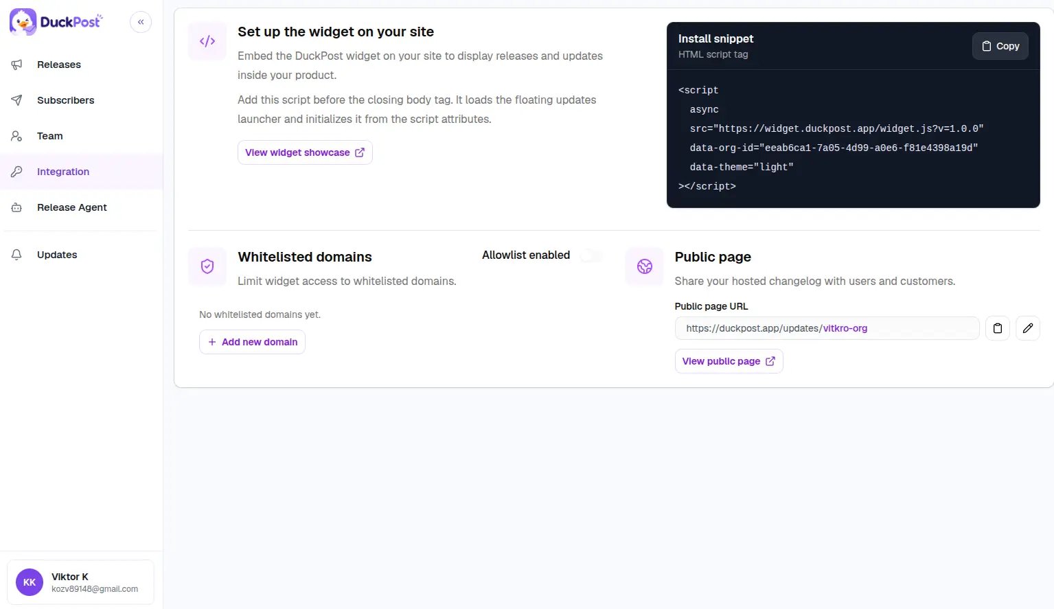 DuckPost integration overview