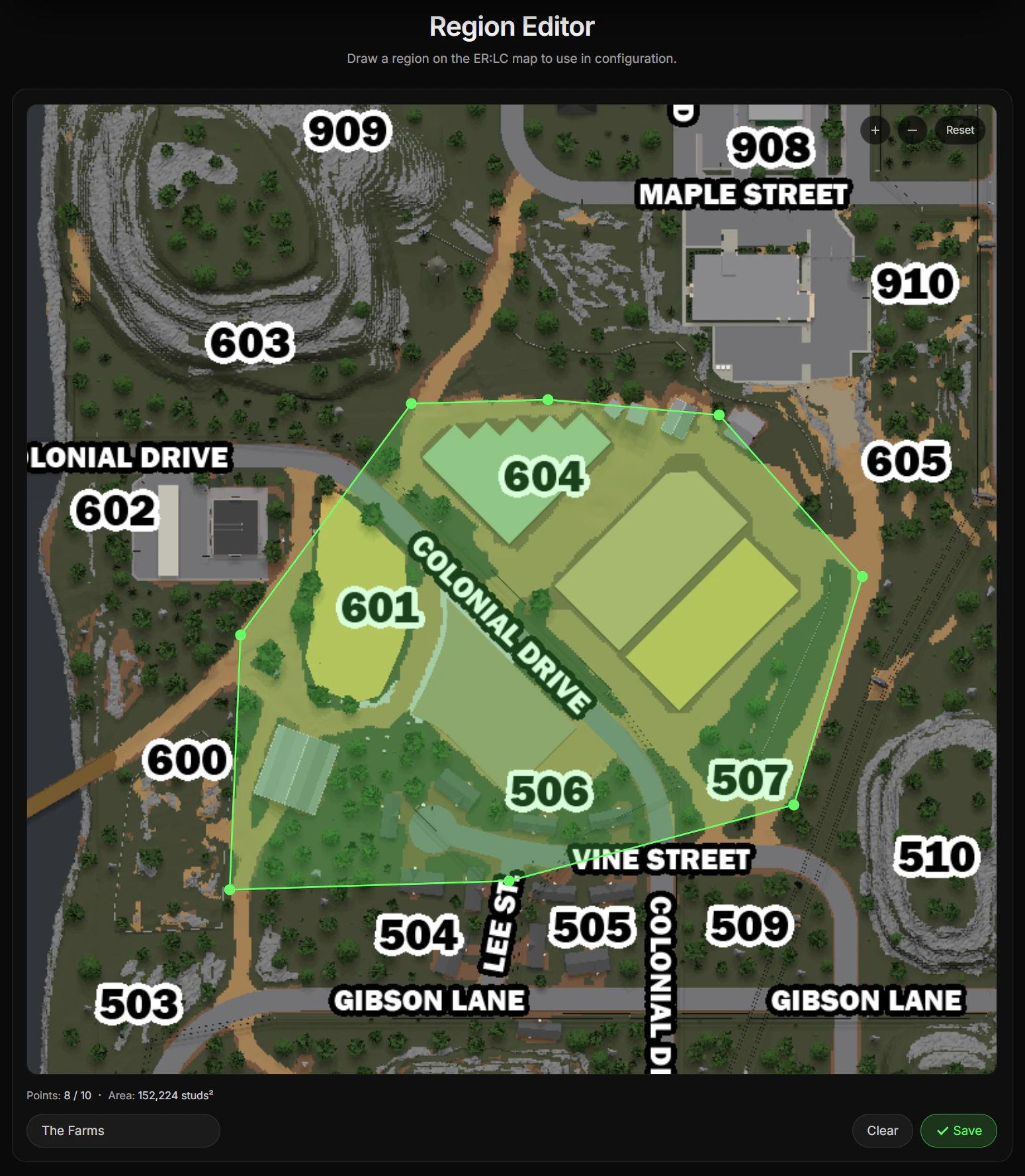 Region Editor Example