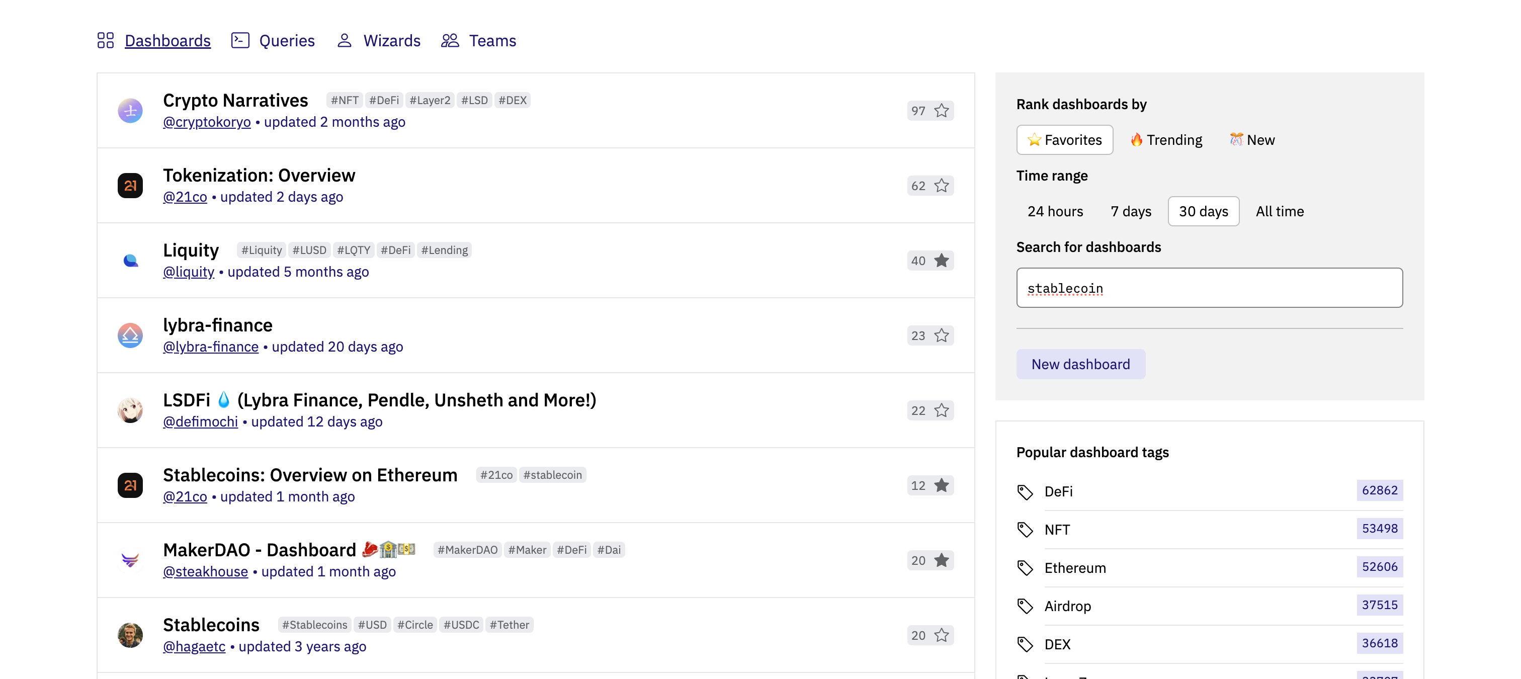 Search sidebar