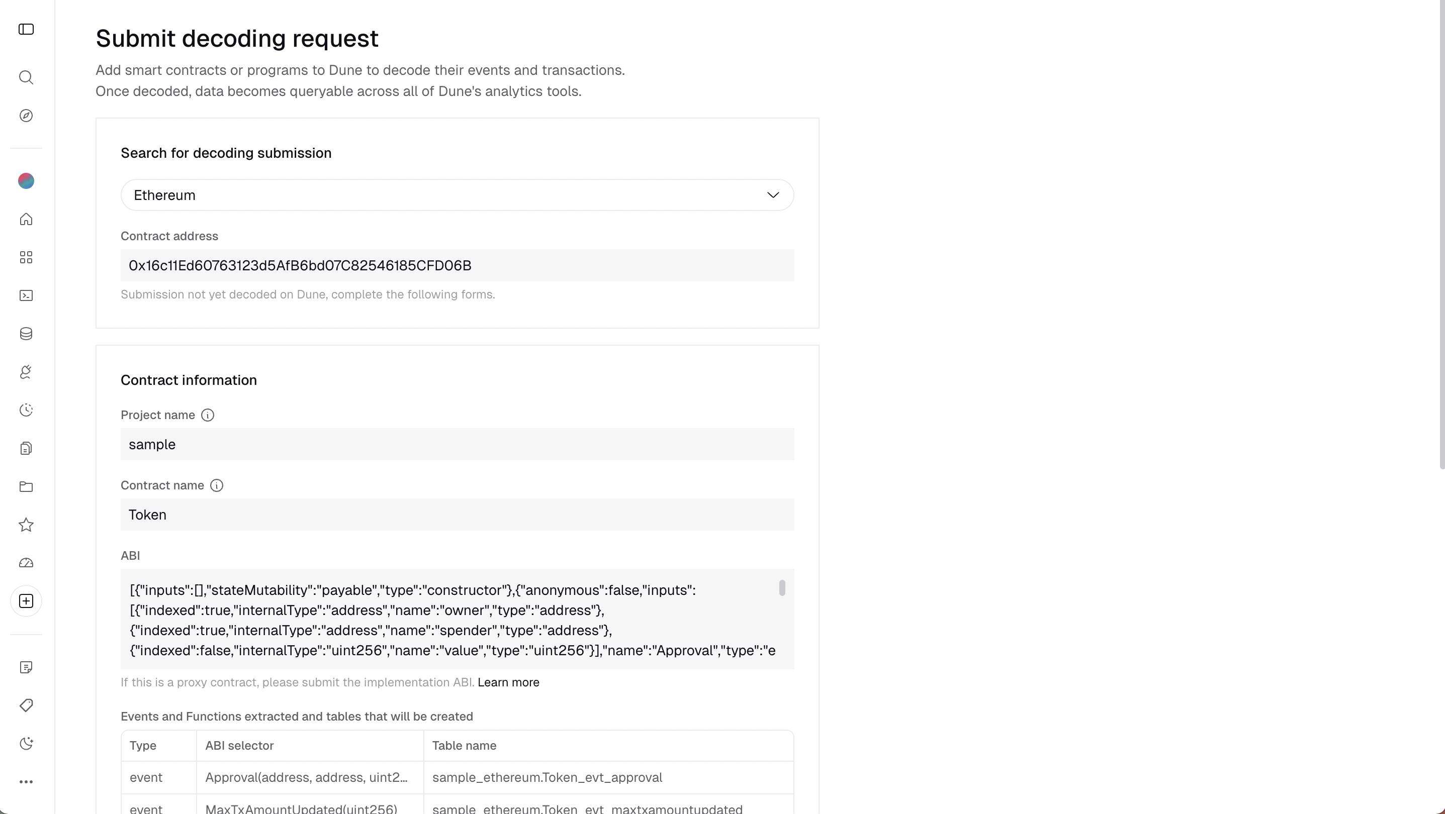 How Contract Decoding Works - Dune Docs