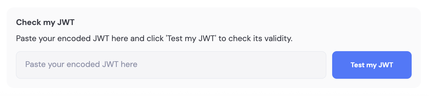 External Authentication Check JWT