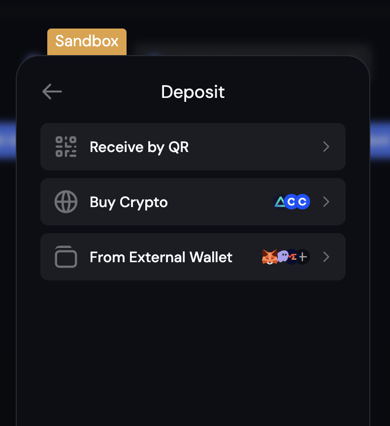 Deposit by QR code in Dynamic Widget