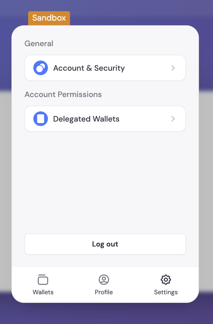 Delegated Wallets
