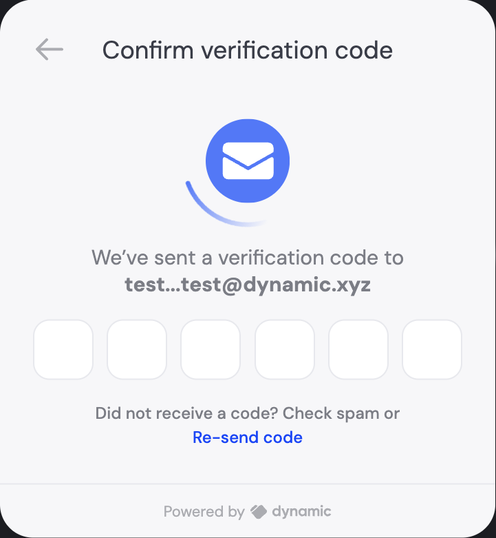 Test Accounts OTP Screen