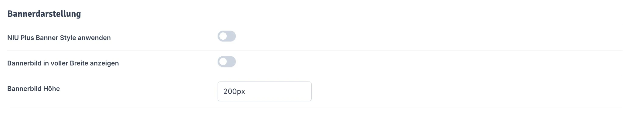 Bannerdarstellung