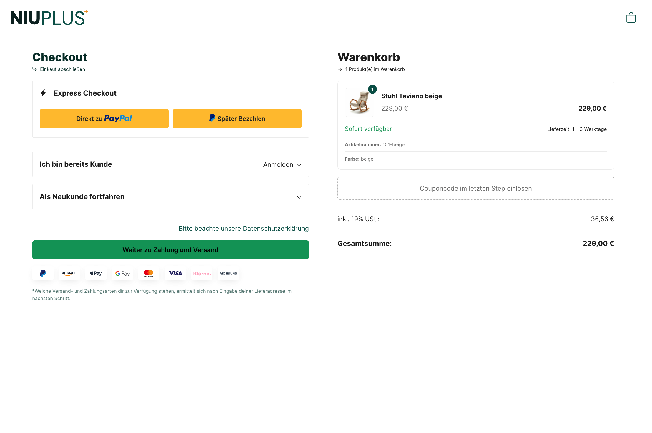Entkoppelt: beide Karten zu