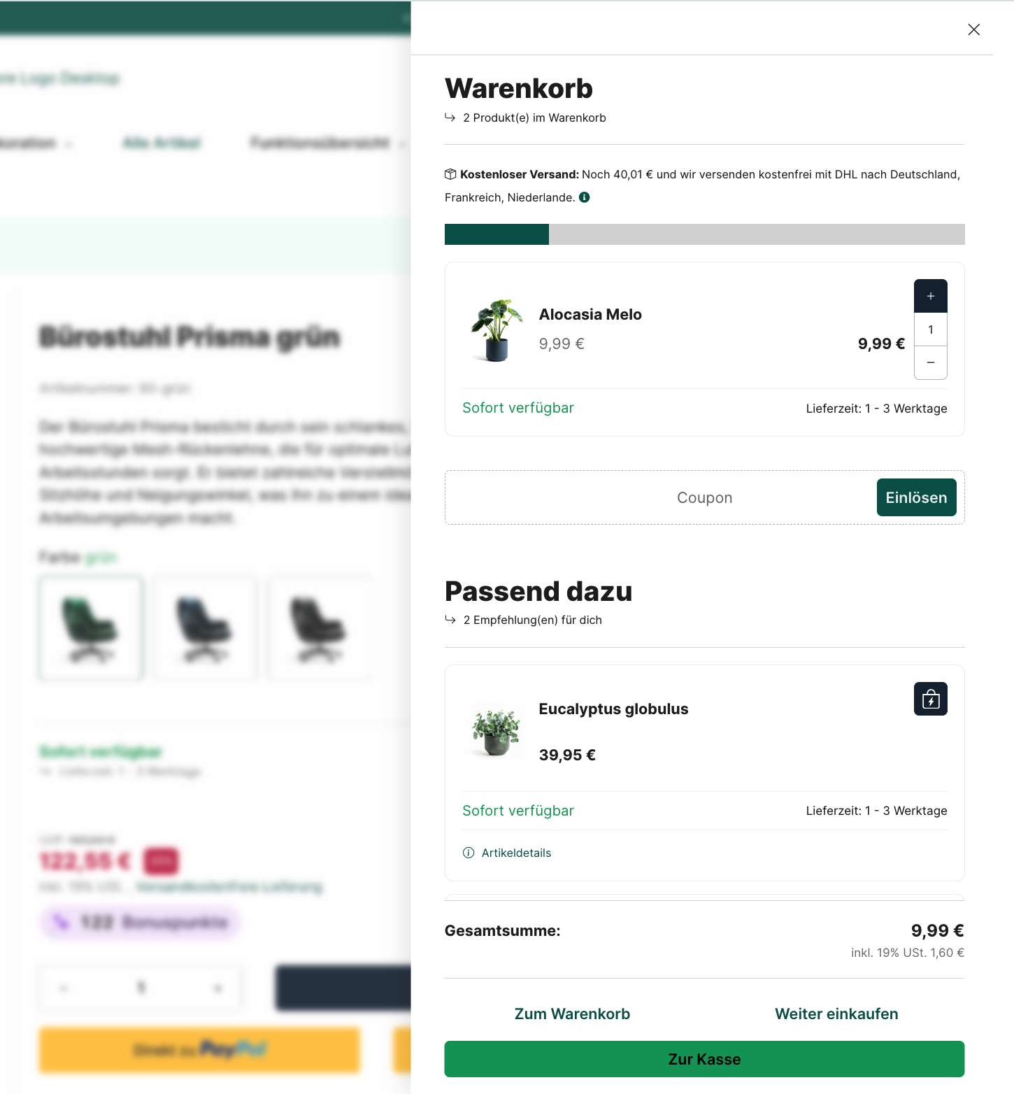 Passend dazu ohne eigene Hintergrundfläche