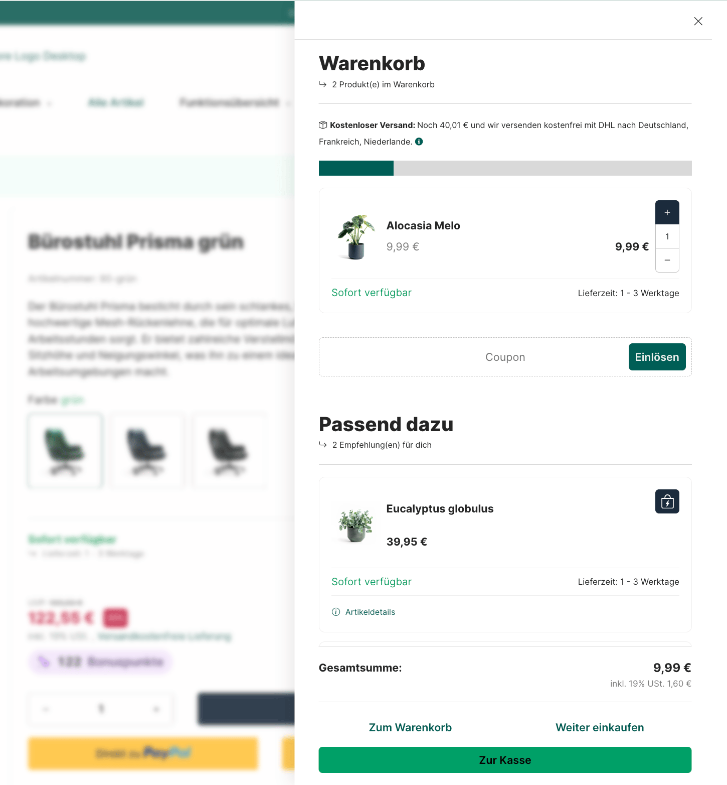 Passend dazu ohne eigene Hintergrundfläche