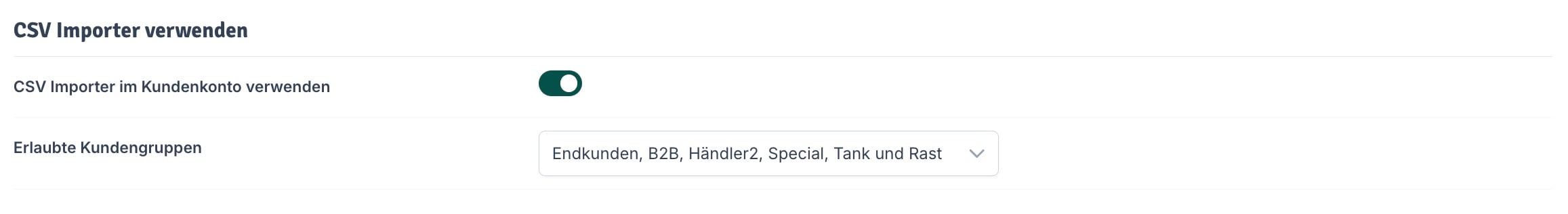 CSV Importer verwenden