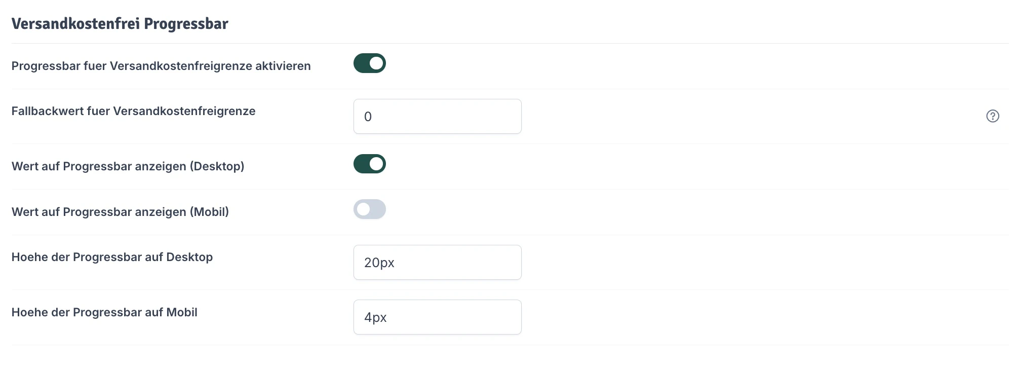Versandkostenfrei Progressbar