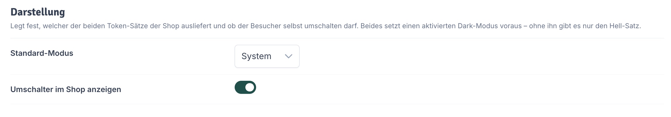 Darstellung