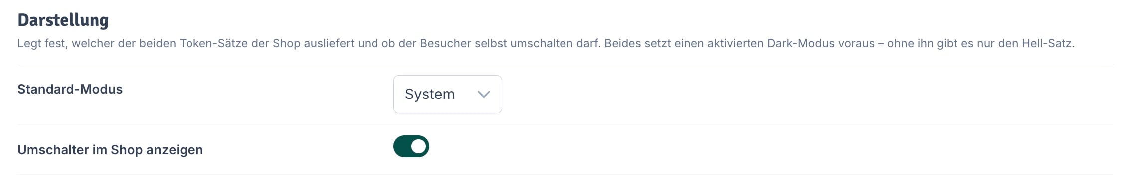 Darstellung