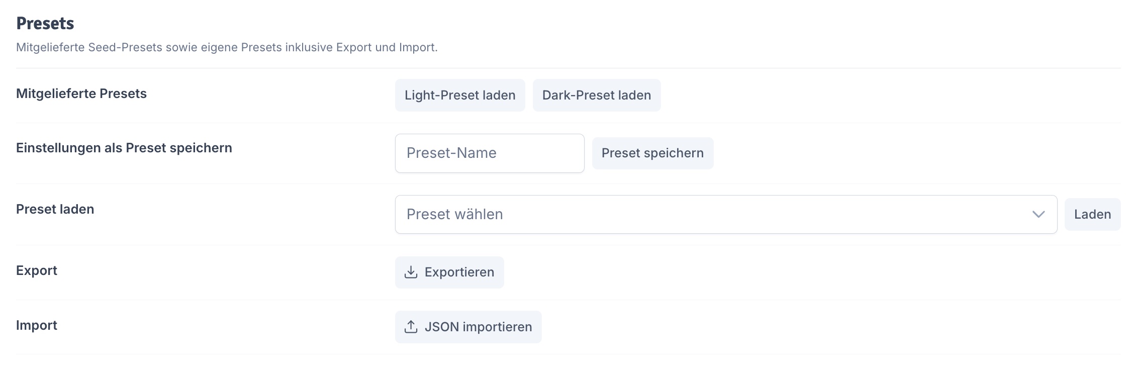 Presets