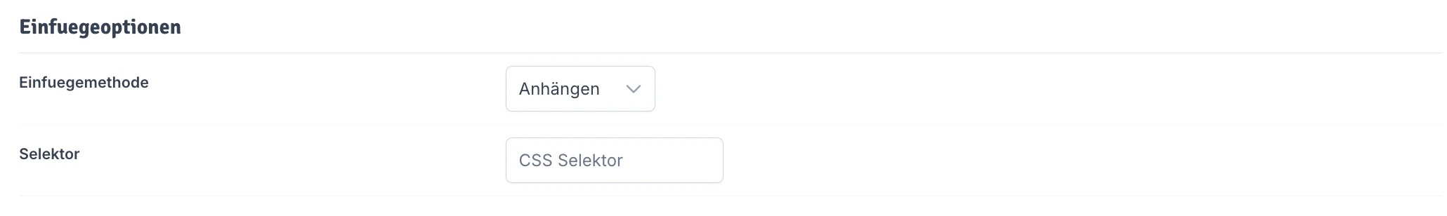 Einfügeoptionen