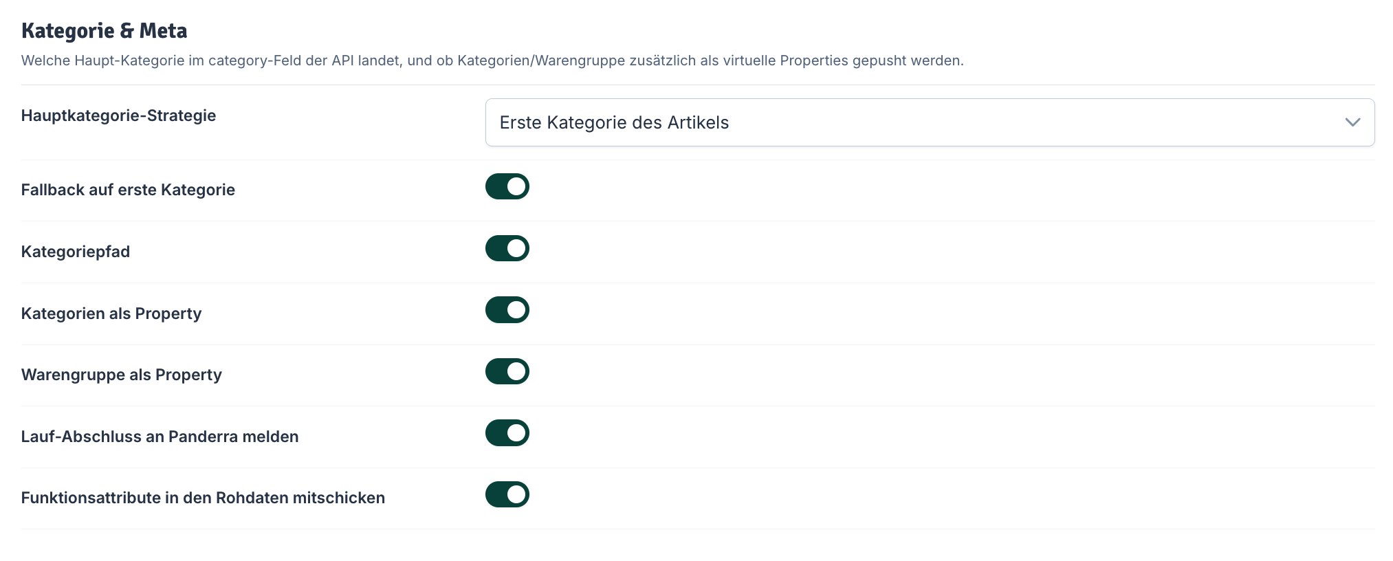 Kategorie & Meta