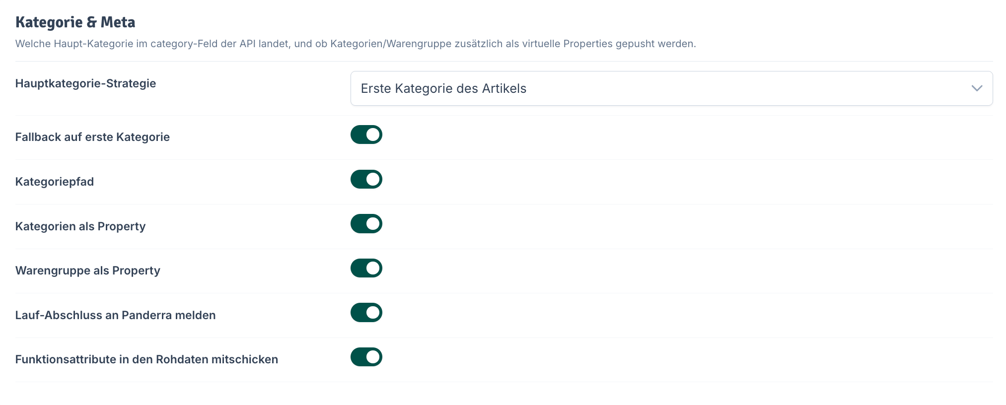 Kategorie & Meta