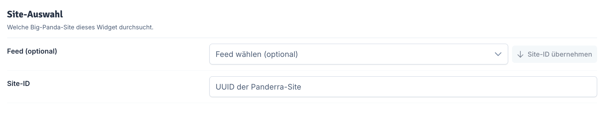 Site-Auswahl