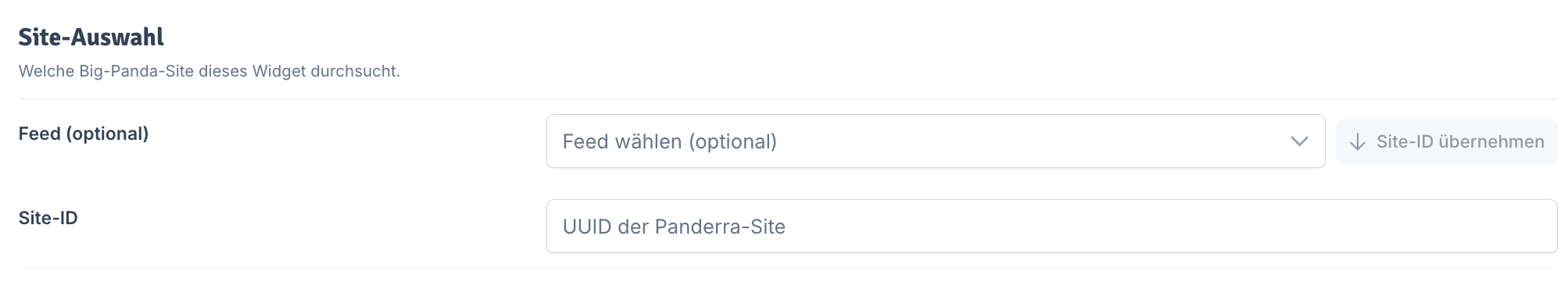 Site-Auswahl
