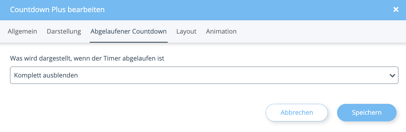 Abgelaufener Countdown