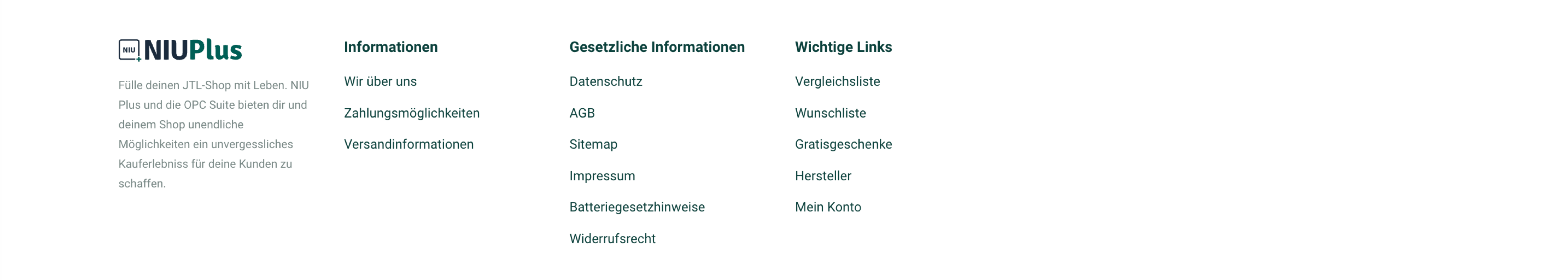 Footerboxen linksbündig