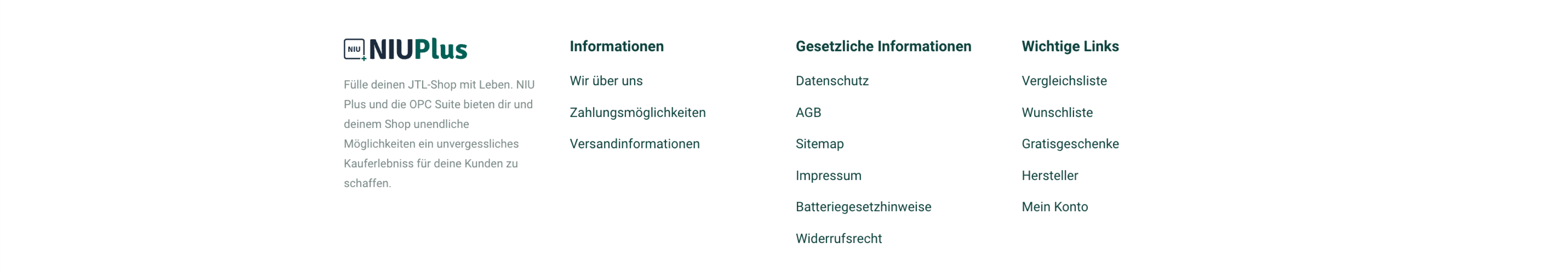 Footerboxen zentriert