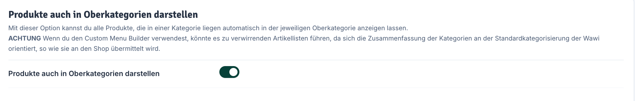 Produkte in Oberkategorien