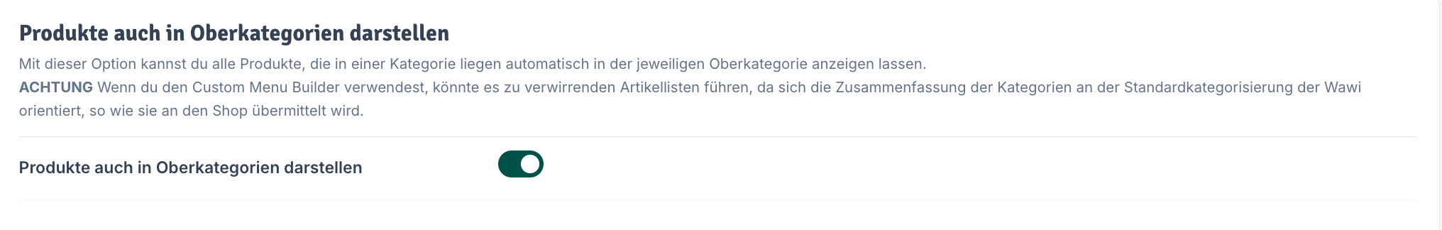 Produkte in Oberkategorien