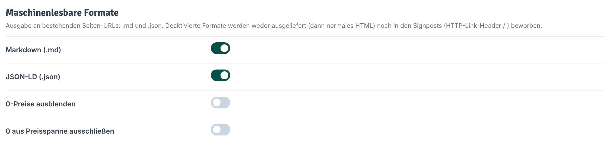 Maschinenlesbare Formate