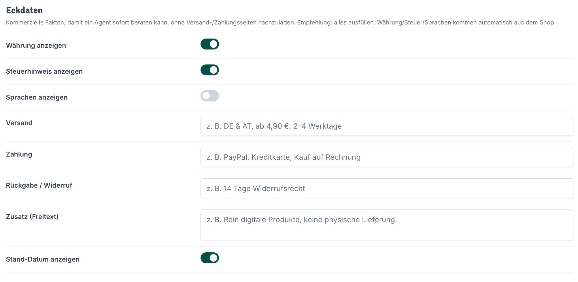 Eckdaten