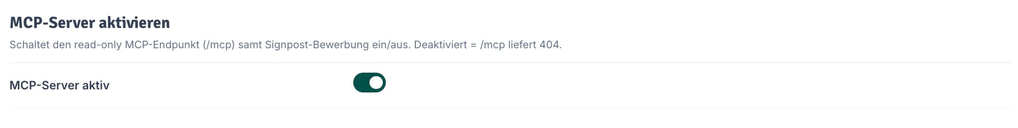 MCP-Server aktivieren