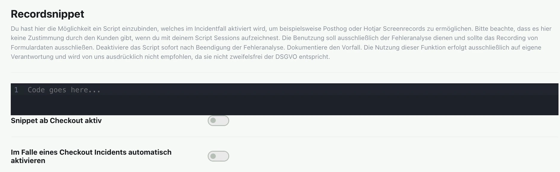 Recordsnippet