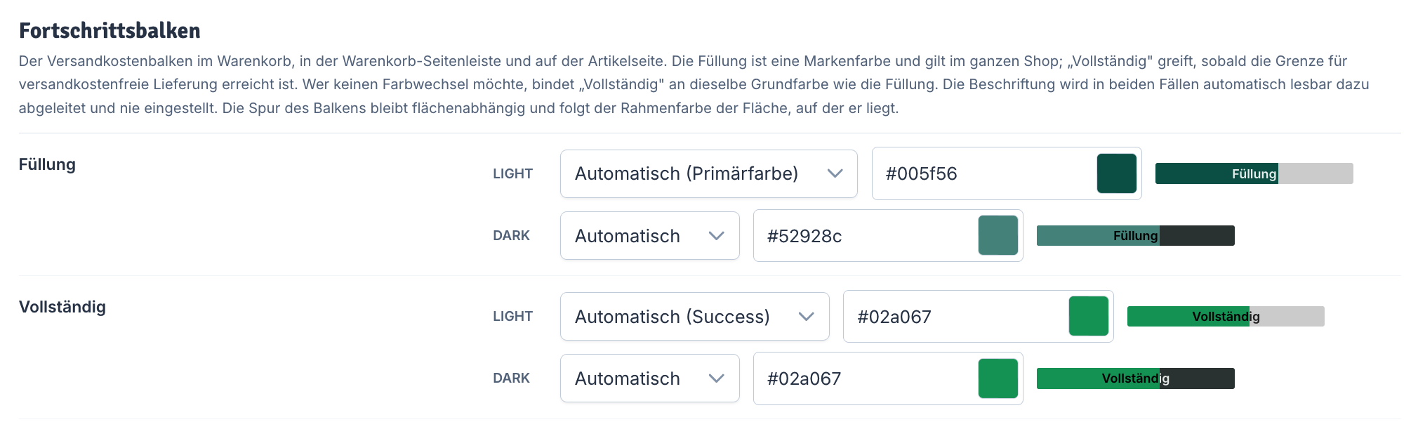 Fortschrittsbalken