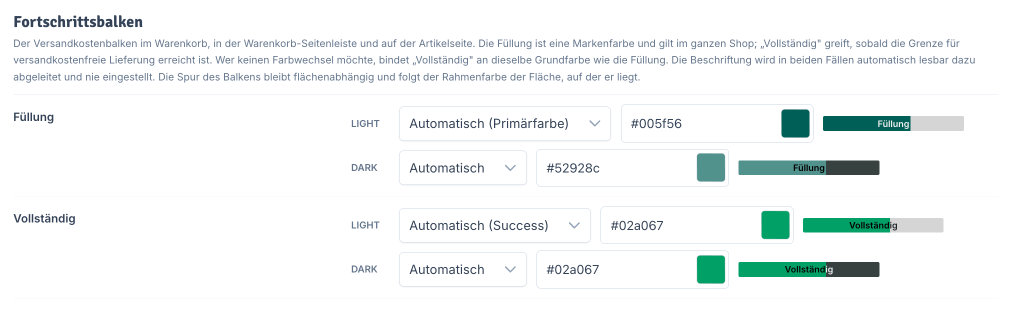 Fortschrittsbalken
