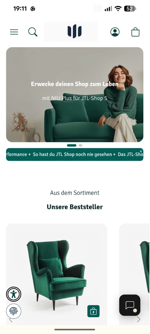 Anzeigemodus: Minimal UI