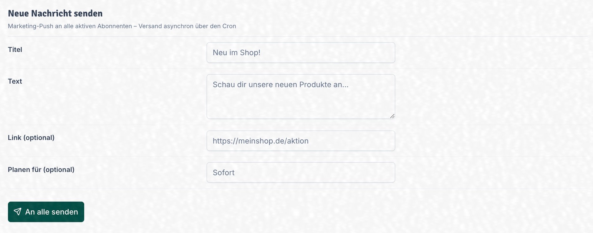 Neue Nachricht senden