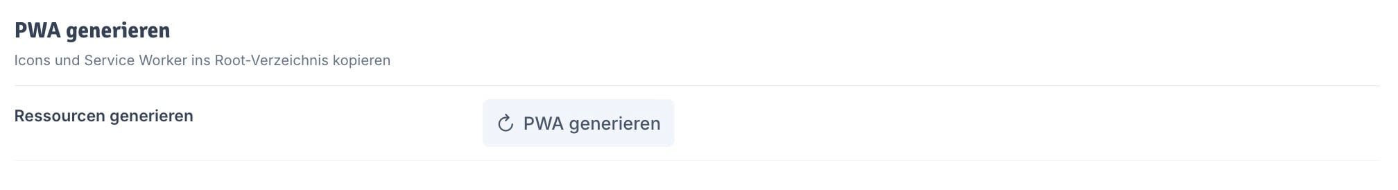 PWA generieren