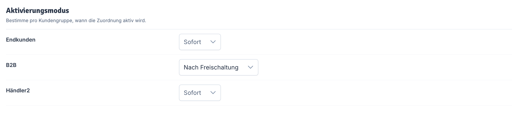 Aktivierungsmodus
