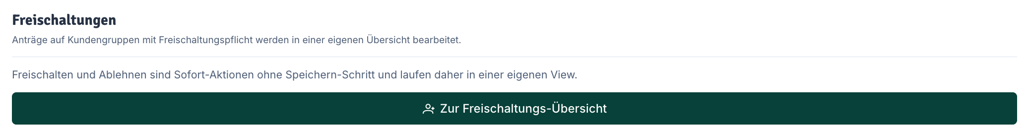 Freischaltungen