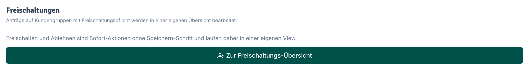 Freischaltungen