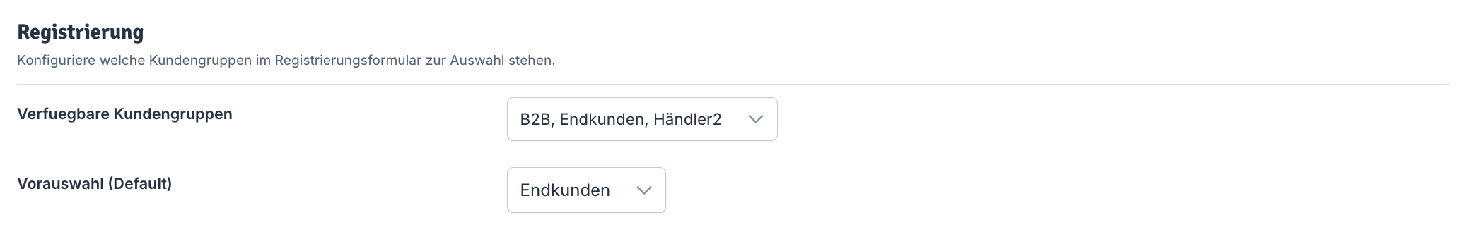 Registrierung