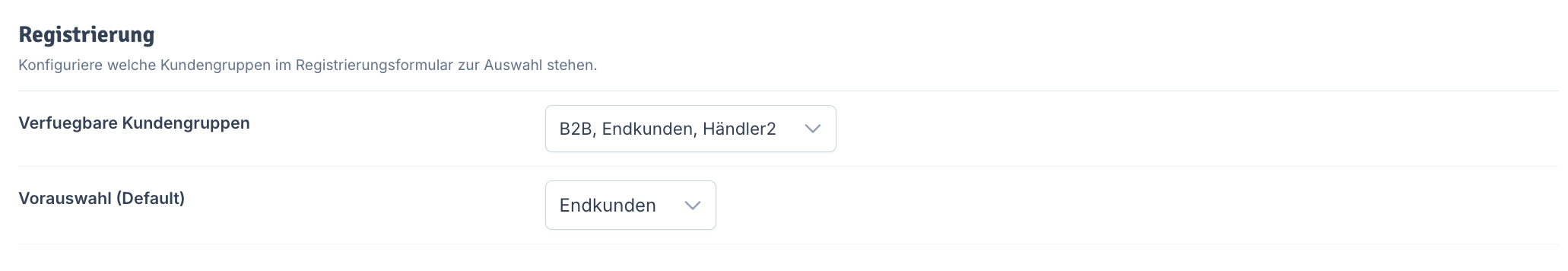Registrierung