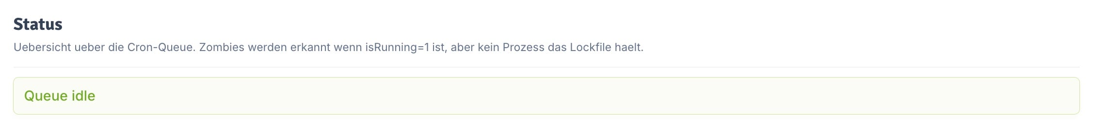 Cronjob Status