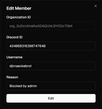 Blocked Member Attributes